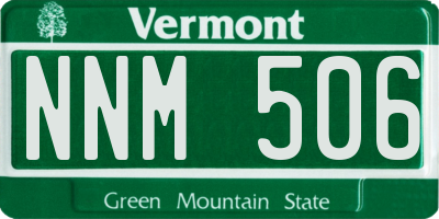 VT license plate NNM506