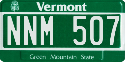 VT license plate NNM507