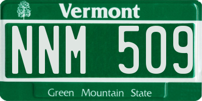 VT license plate NNM509