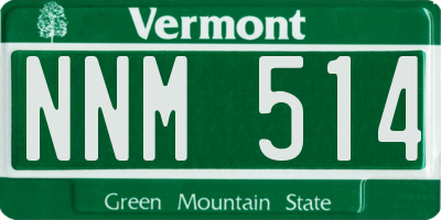 VT license plate NNM514
