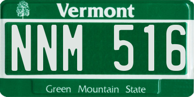 VT license plate NNM516
