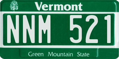 VT license plate NNM521