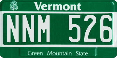 VT license plate NNM526