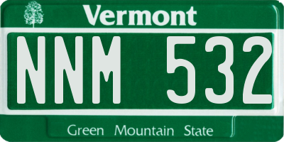 VT license plate NNM532