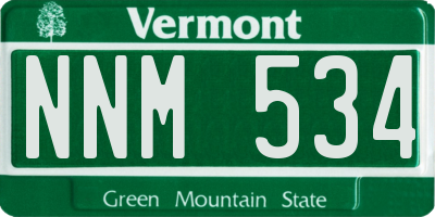 VT license plate NNM534