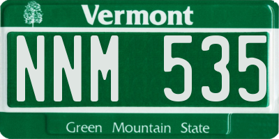 VT license plate NNM535