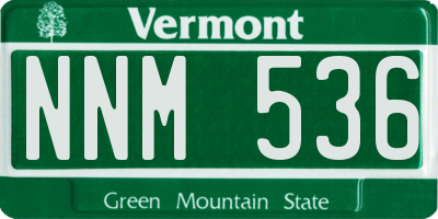 VT license plate NNM536