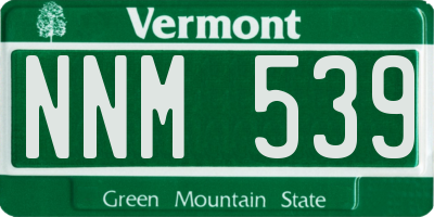 VT license plate NNM539
