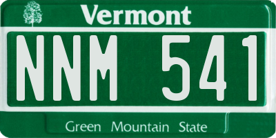 VT license plate NNM541