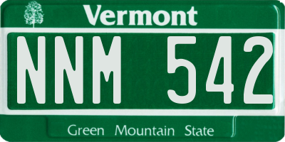 VT license plate NNM542