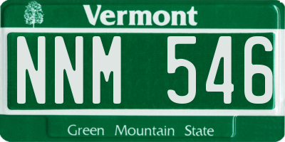 VT license plate NNM546