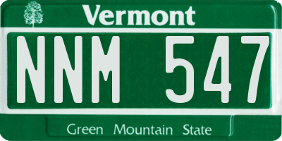 VT license plate NNM547