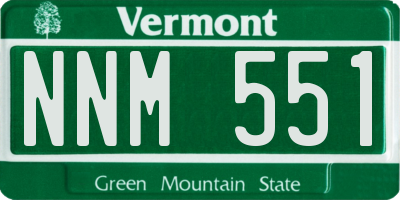 VT license plate NNM551