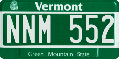 VT license plate NNM552