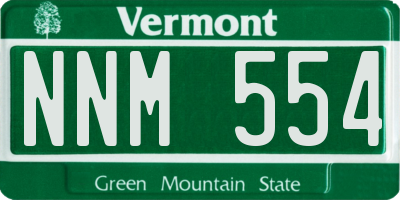 VT license plate NNM554