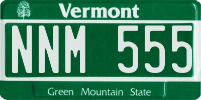 VT license plate NNM555
