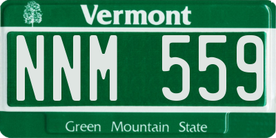 VT license plate NNM559