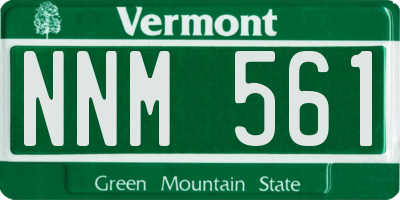 VT license plate NNM561