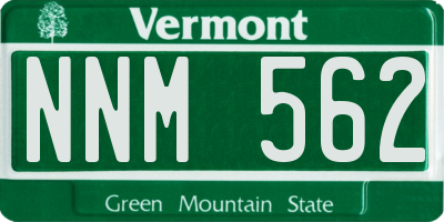 VT license plate NNM562
