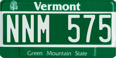 VT license plate NNM575