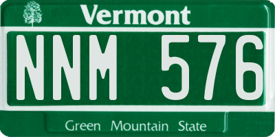 VT license plate NNM576