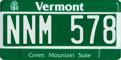 VT license plate NNM578