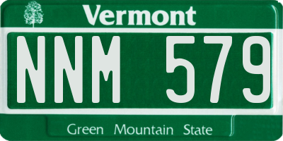 VT license plate NNM579