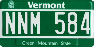 VT license plate NNM584