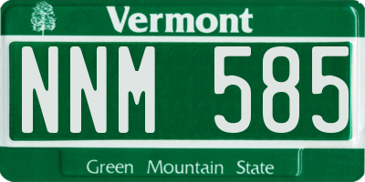 VT license plate NNM585