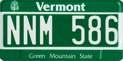 VT license plate NNM586
