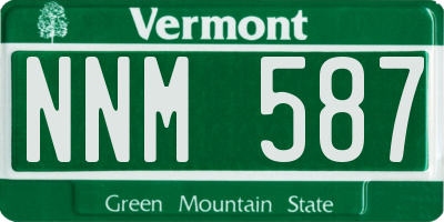 VT license plate NNM587