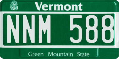 VT license plate NNM588