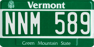 VT license plate NNM589