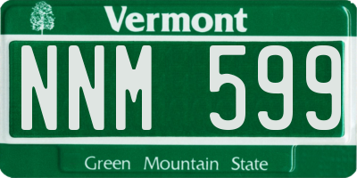 VT license plate NNM599