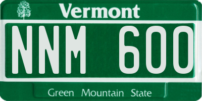 VT license plate NNM600