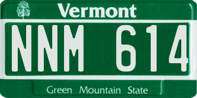 VT license plate NNM614