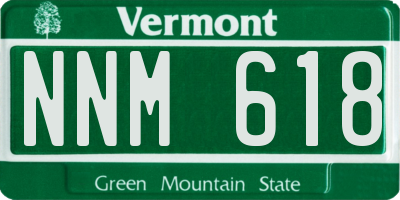 VT license plate NNM618