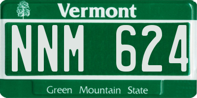 VT license plate NNM624