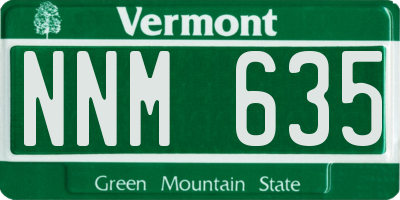 VT license plate NNM635