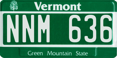 VT license plate NNM636