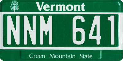 VT license plate NNM641