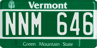 VT license plate NNM646
