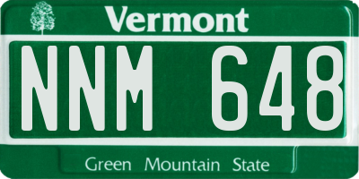VT license plate NNM648