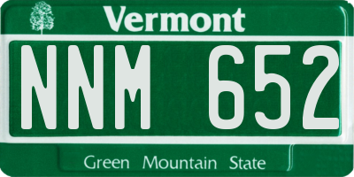 VT license plate NNM652