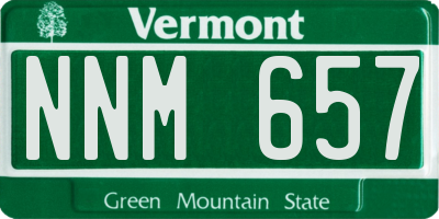 VT license plate NNM657