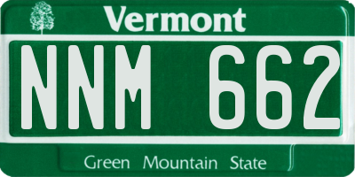 VT license plate NNM662