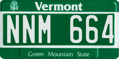 VT license plate NNM664