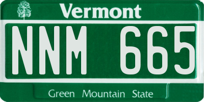 VT license plate NNM665