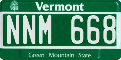 VT license plate NNM668