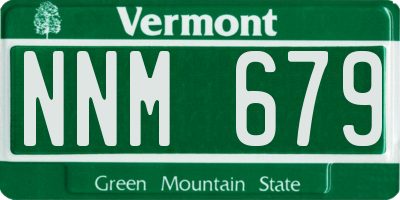 VT license plate NNM679